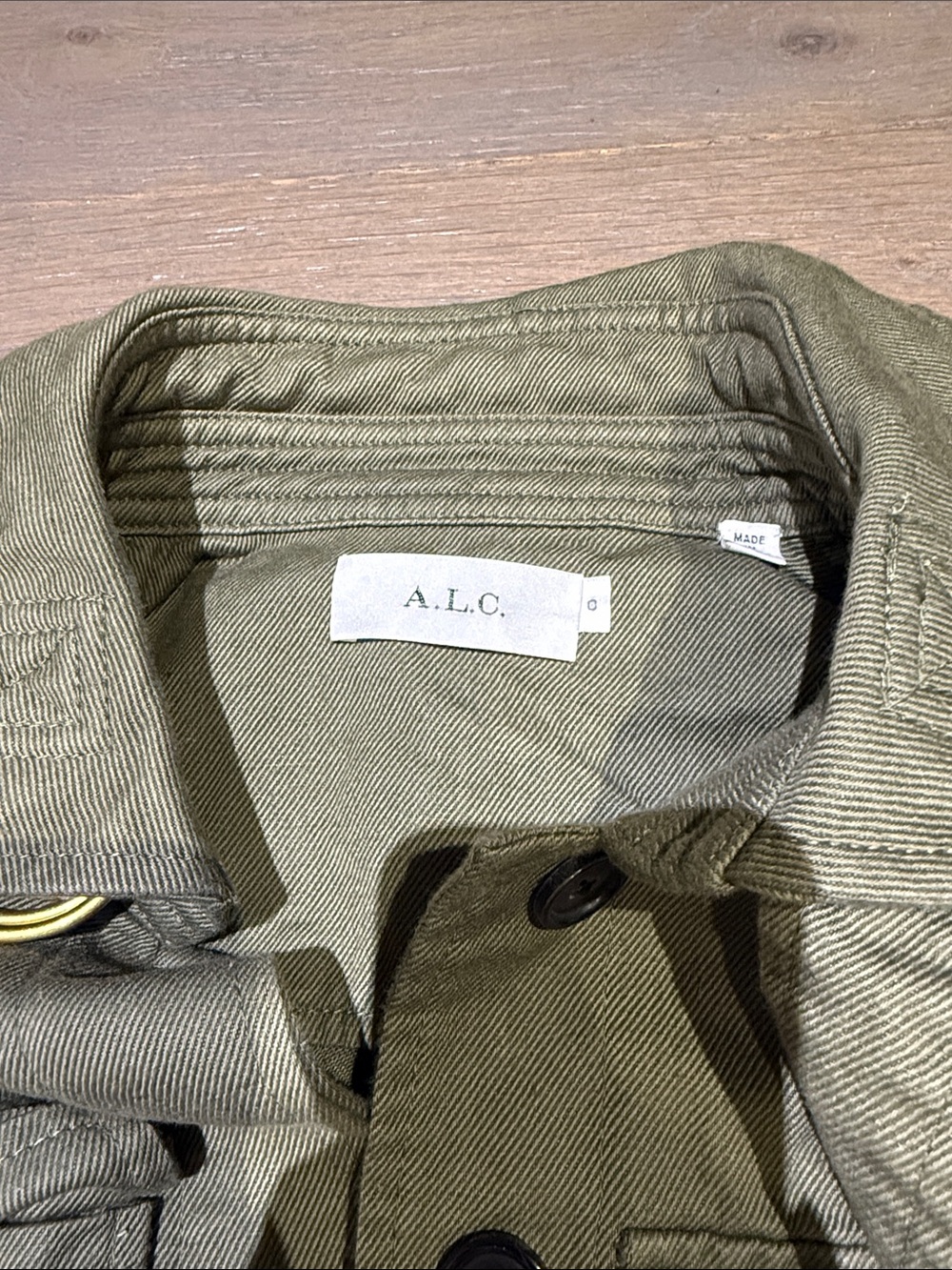 A.L.C. Men's Military Field Jacket in Olive
